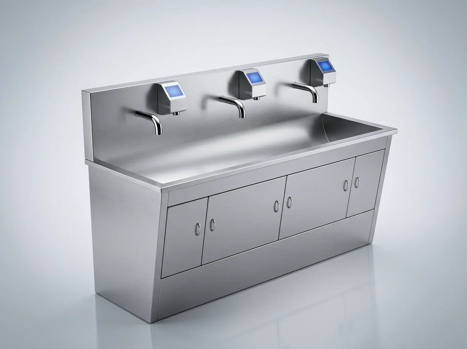 LVS-L3 Touchless Sink — Pedestal, 3 Station