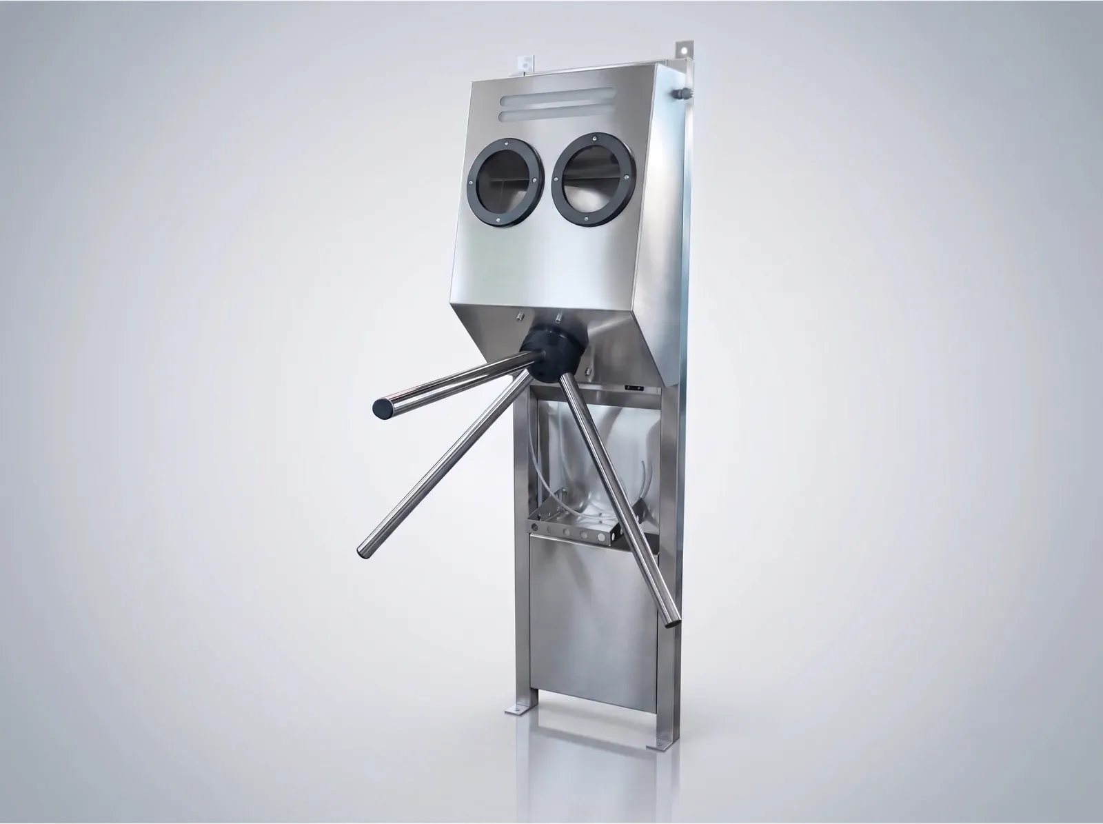 DSE Hygiene Turnstile — Dual-Hand Disinfection