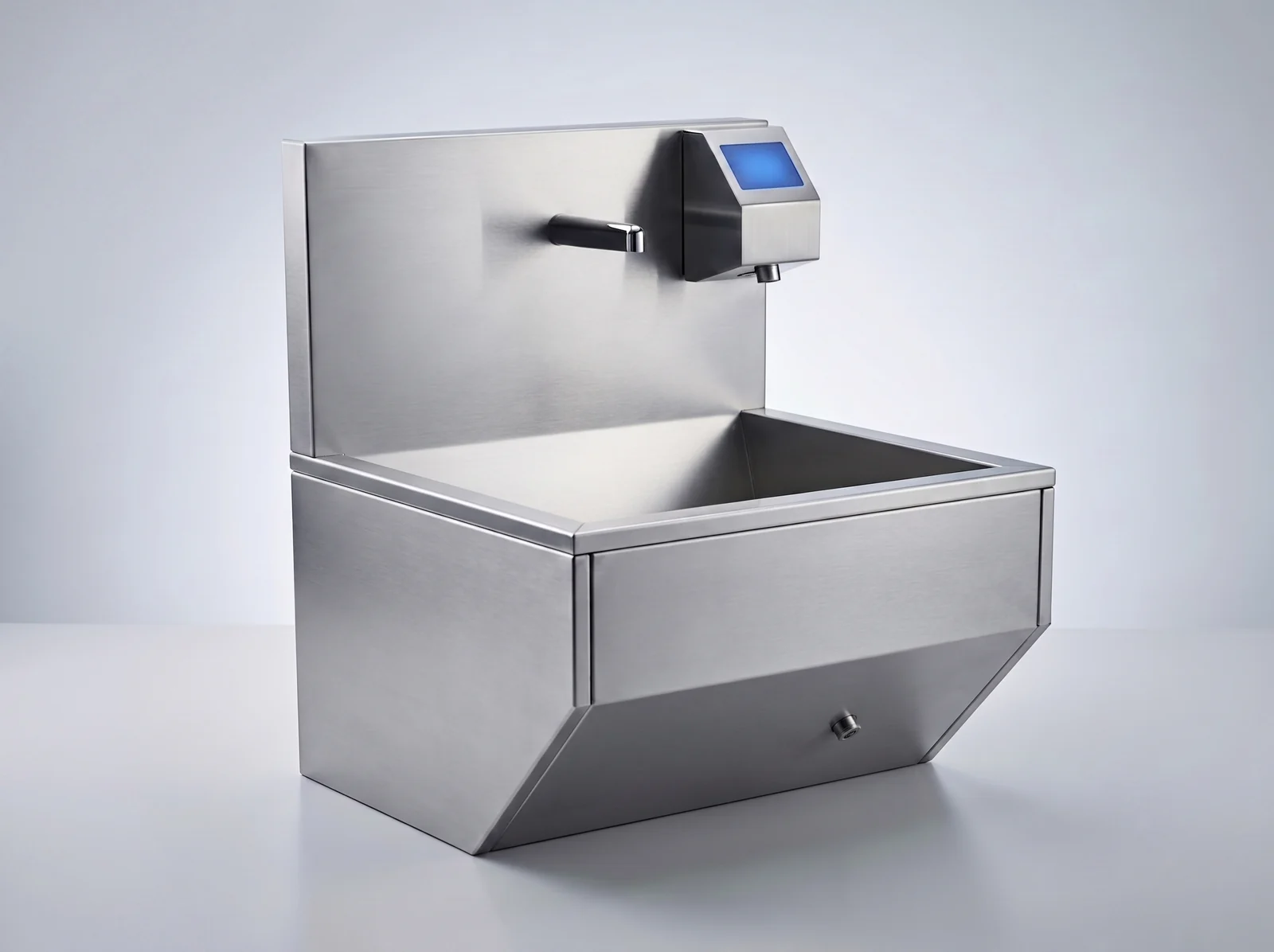 LVS-S1 single-station wall-mounted sensor-operated stainless steel industrial handwashing sink